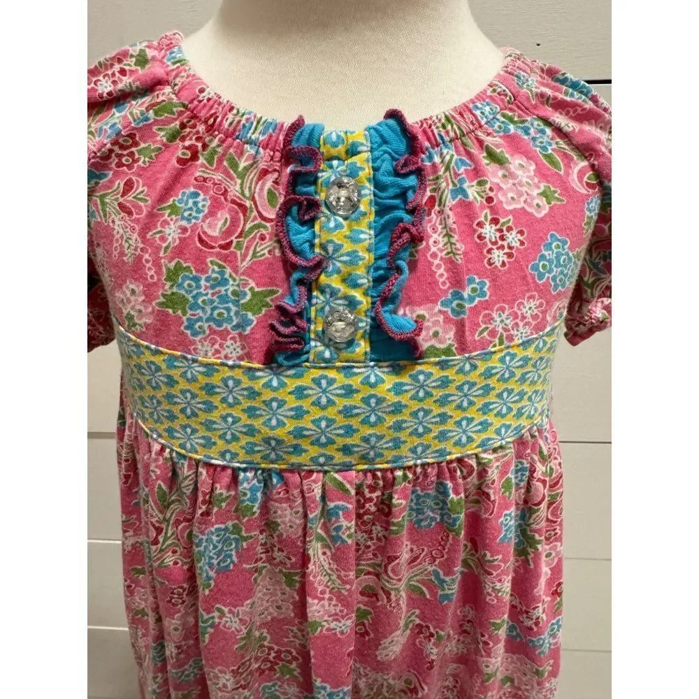 Flit & Flitter Girls 3T Dress Ruffle Hem Spring Floral